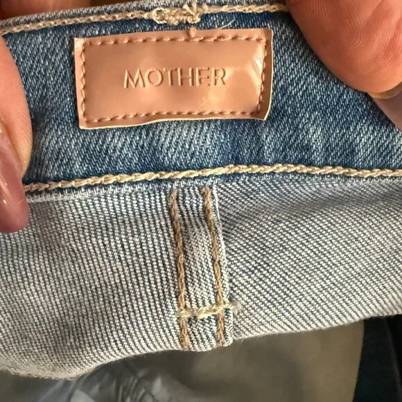 Mother Denim The Rambler Zip Flood Womens High-Waisted Blue Denim Jeans in Out o - Picture 6 of 9